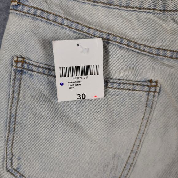 NWT Forever 21 Shorts Womens Size 32 Girlfriend Denim Button Fly Distressed - Picture 7 of 16